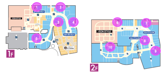 モール内広告 化粧室の図面・フロアマップ