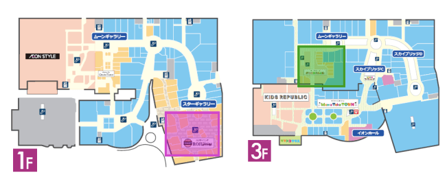 モール内広告 フードコートの図面・フロアマップ