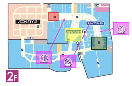 モール内広告 大型バナーの図面・フロアマップ
