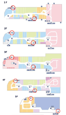 モール内広告 エレベーターの図面・フロアマップ