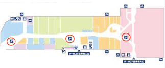 モール内広告 エスカレーターの図面・フロアマップ