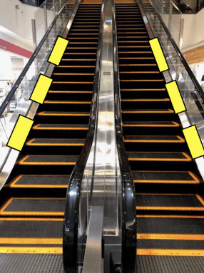モール内広告 エスカレーター