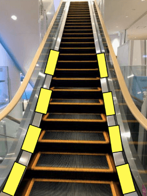 モール内広告 エスカレーター1