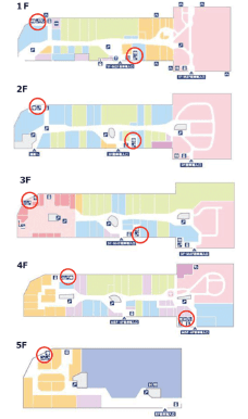 モール内広告 化粧室の図面・フロアマップ