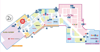 モール内広告 机シールの図面・フロアマップ