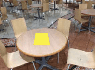 モール内広告 机シール