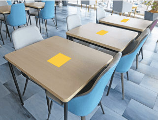 モール内広告 フードコートテーブルシール