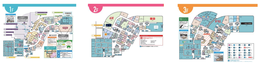 モール内広告 エレベーターの図面・フロアマップ