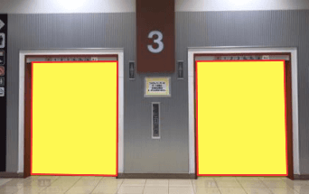 モール内広告 エレベーター