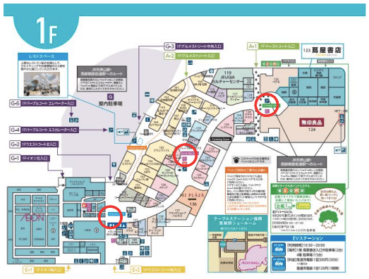 モール内広告 大型バナーの図面・フロアマップ