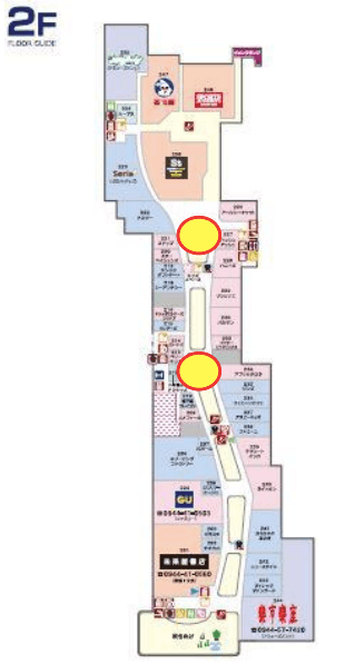 モール内広告 大型バナーの図面・フロアマップ