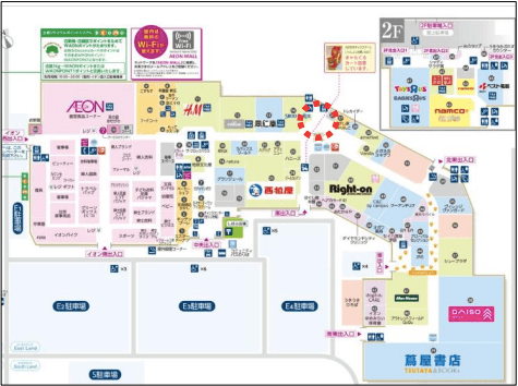 モール内広告 エレベーターの図面・フロアマップ