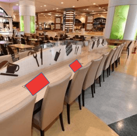 モール内広告 フードコートテーブルシール