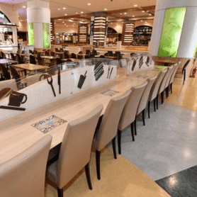 モール内広告 フードコート紙コップ