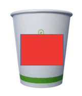 モール内広告 フードコート紙コップ1