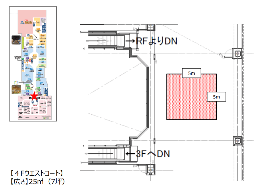 4階 ウエストコート(イオンスタイル前)の図面・フロアマップ1