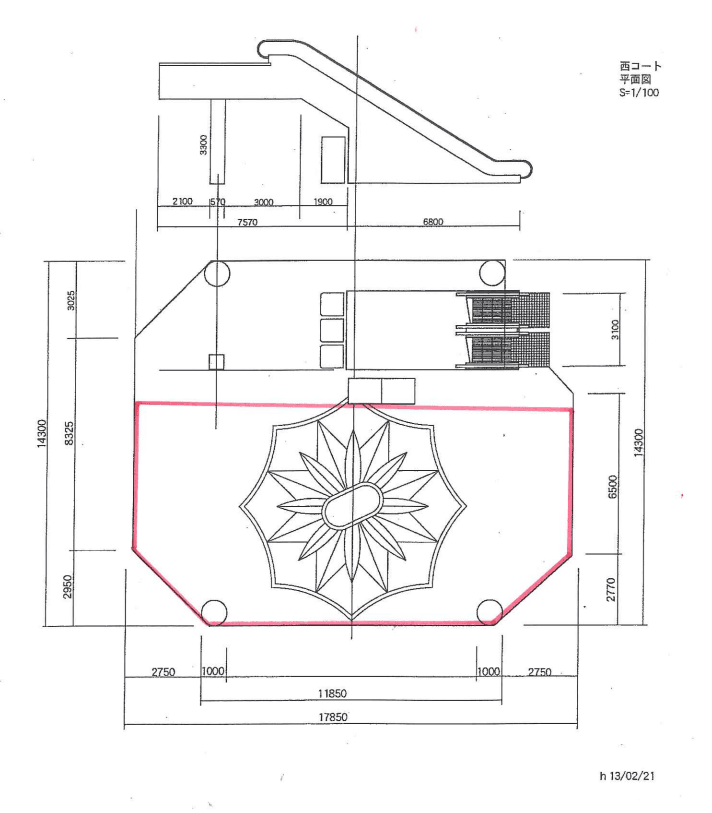 西コートの図面・フロアマップ1