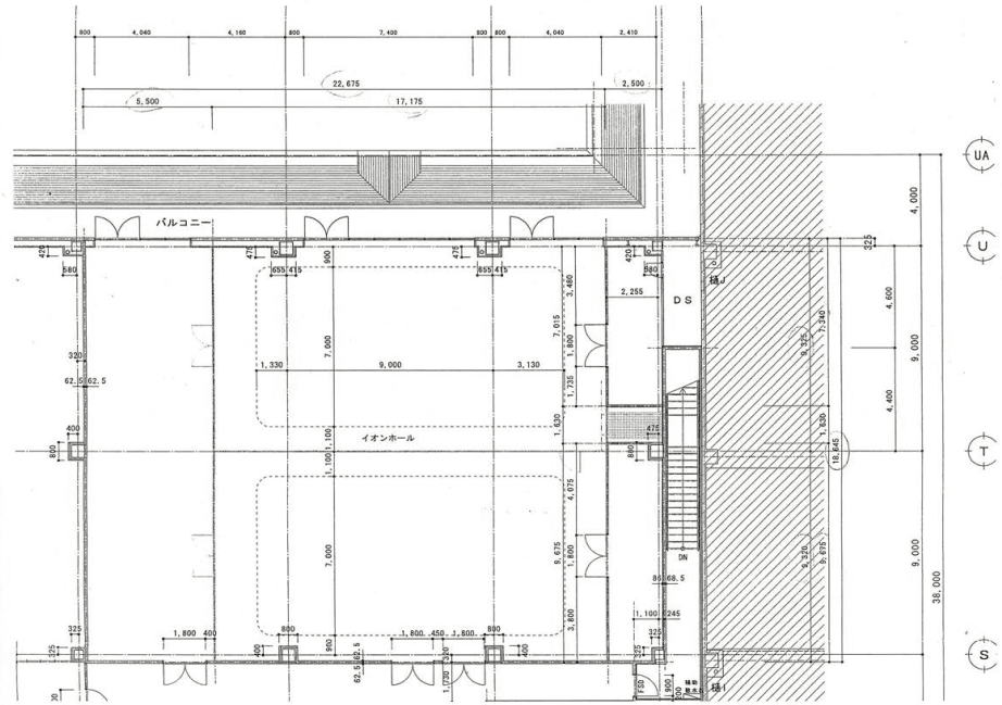 【大】イオンホール(イベントスペース)の図面・フロアマップ1