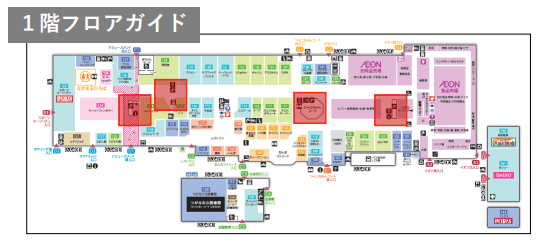 モール内広告 エスカレーターの図面・フロアマップ