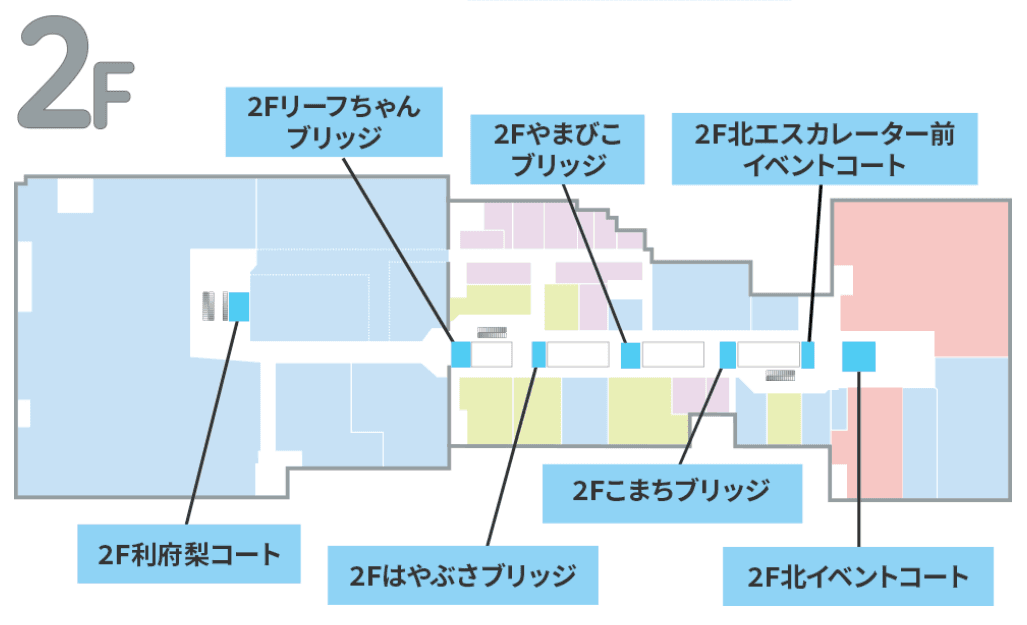 2F北イベントコートの図面・フロアマップ