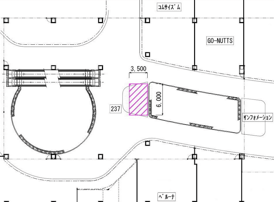 2F 西ブリッジの図面・フロアマップ1