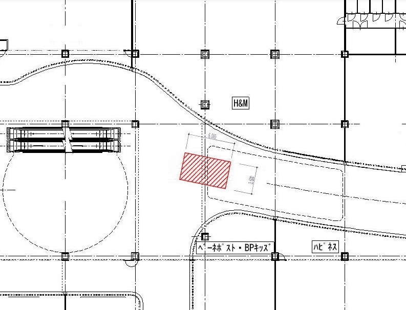 1F 西共用通路の図面・フロアマップ1