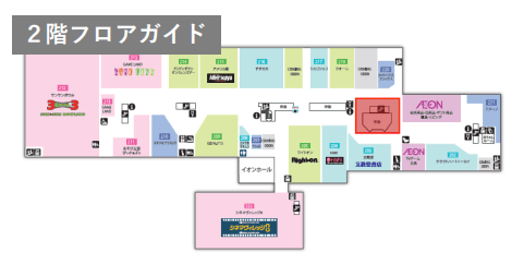 モール内広告 吹き抜け手摺り(シャコちゃんコート)の図面・フロアマップ