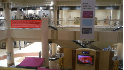 モール内広告 吹き抜け手摺り(シャコちゃんコート)