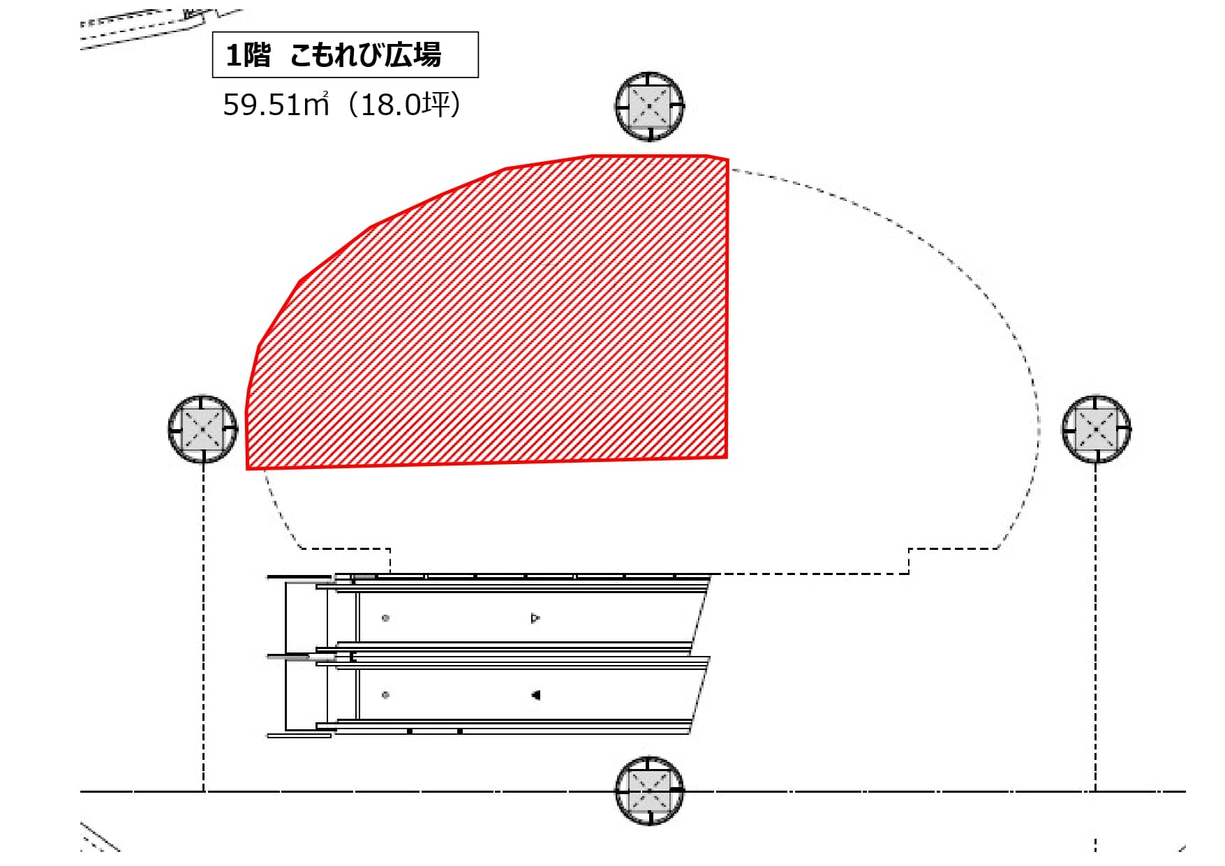 1F こもれび広場の図面・フロアマップ