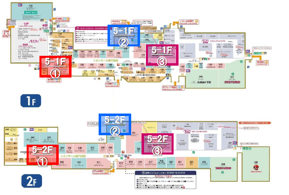 モール内広告 エレベーターの図面・フロアマップ