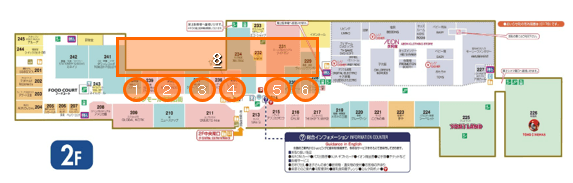 モール内広告 通路バナーの図面・フロアマップ