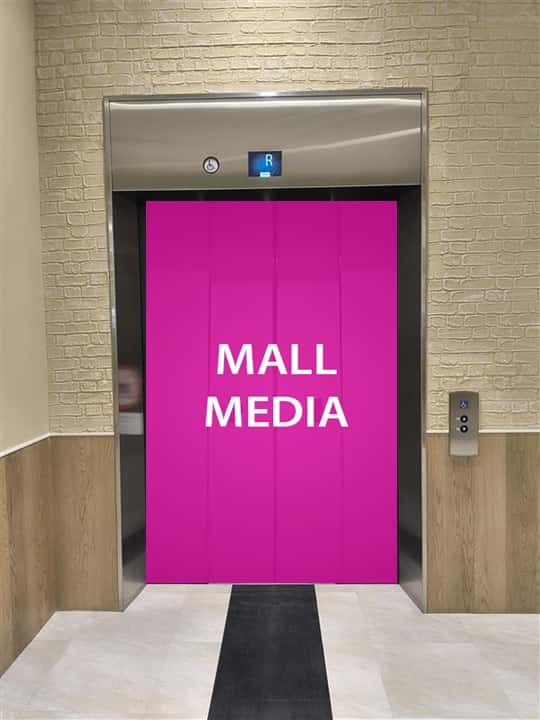 モール内広告 エレベーター