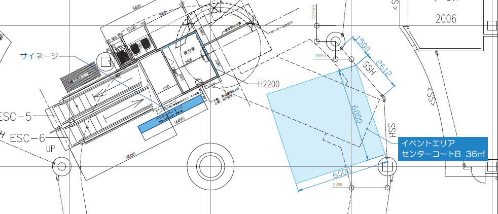 1Fアエナ前の図面・フロアマップ