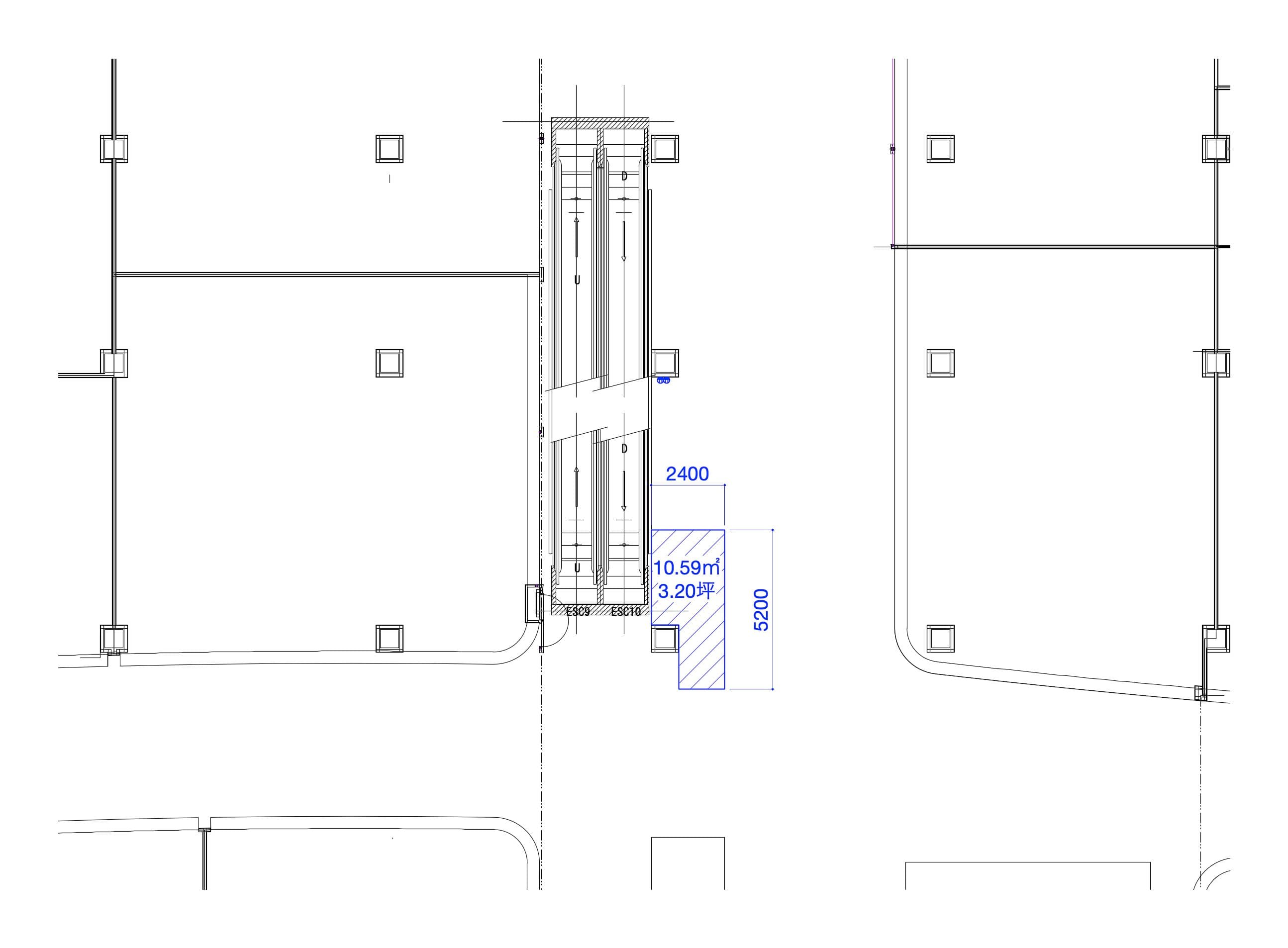1F 中央入口柱②の図面・フロアマップ1