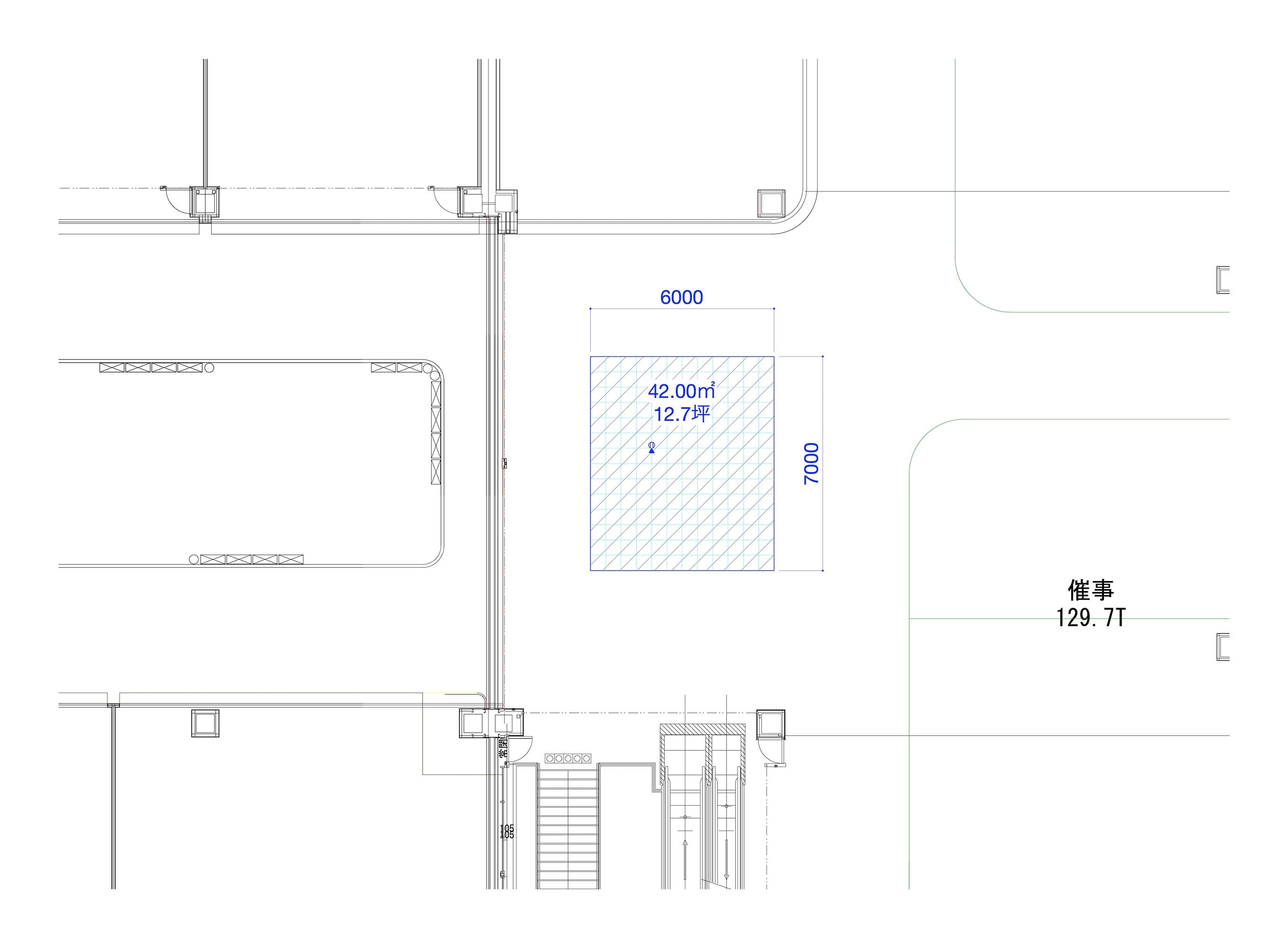 2F 東側広場の図面・フロアマップ1