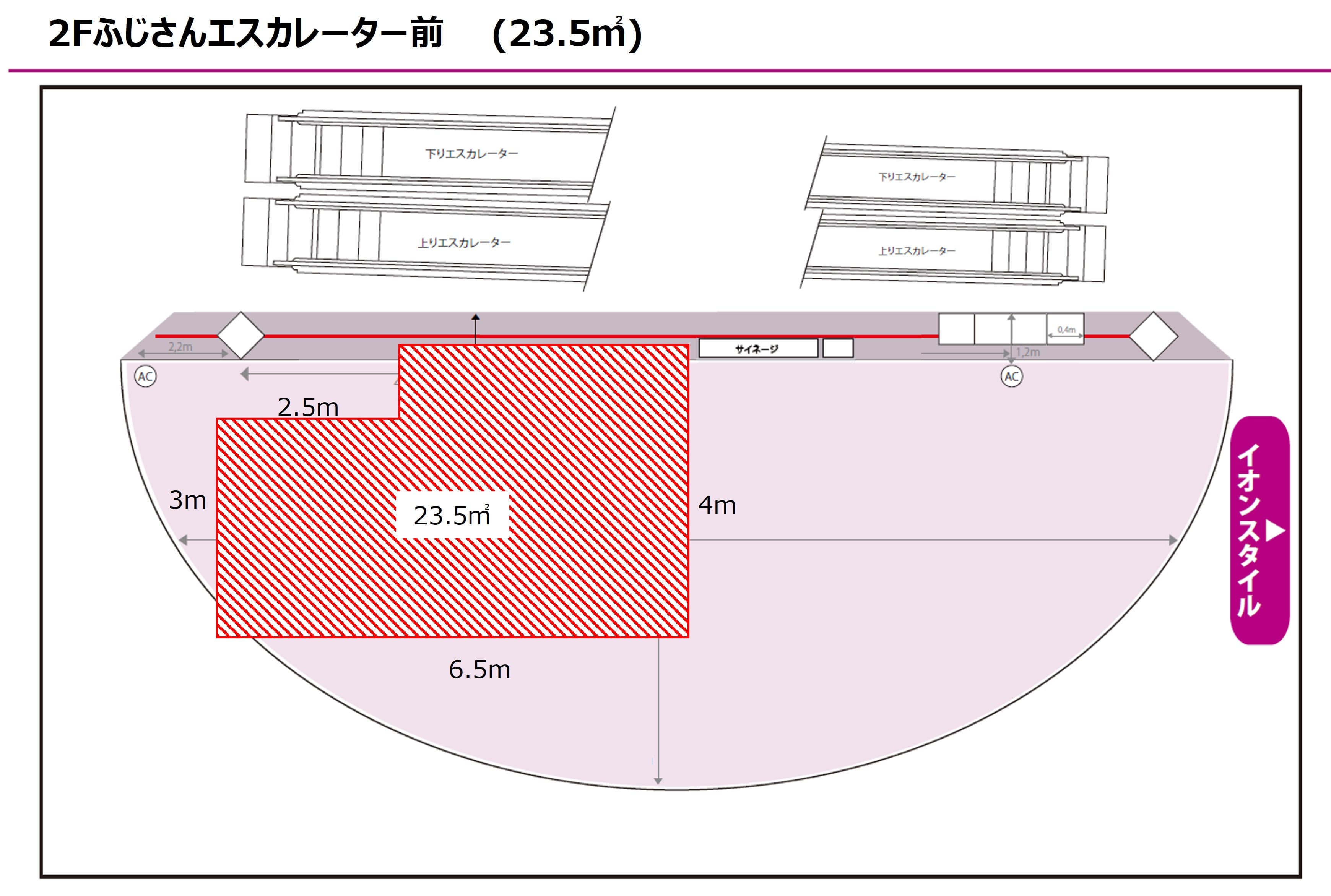 ふじさんエスカレーター前(2F)の図面・フロアマップ