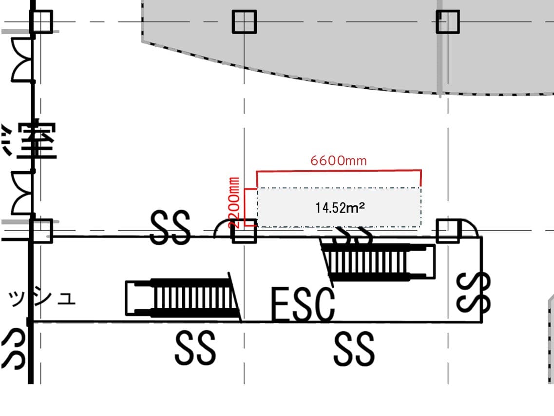 マクドナルド前の図面・フロアマップ