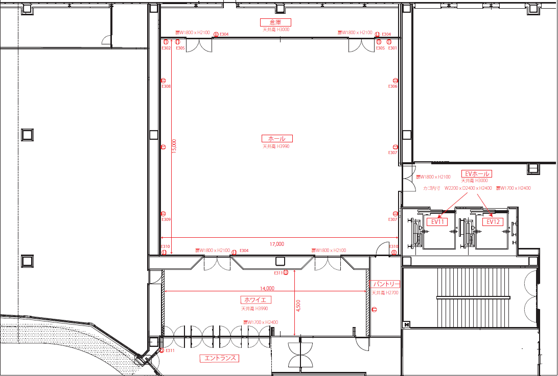 イオンホールの図面・フロアマップ1