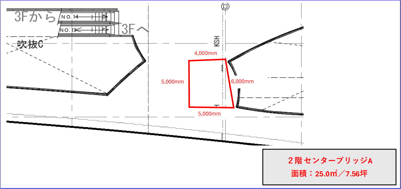 2階 センターブリッジA(ラコレ前)の図面・フロアマップ1