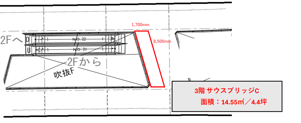 3階 サウスブリッジC(ホビーゾーン前)の図面・フロアマップ1