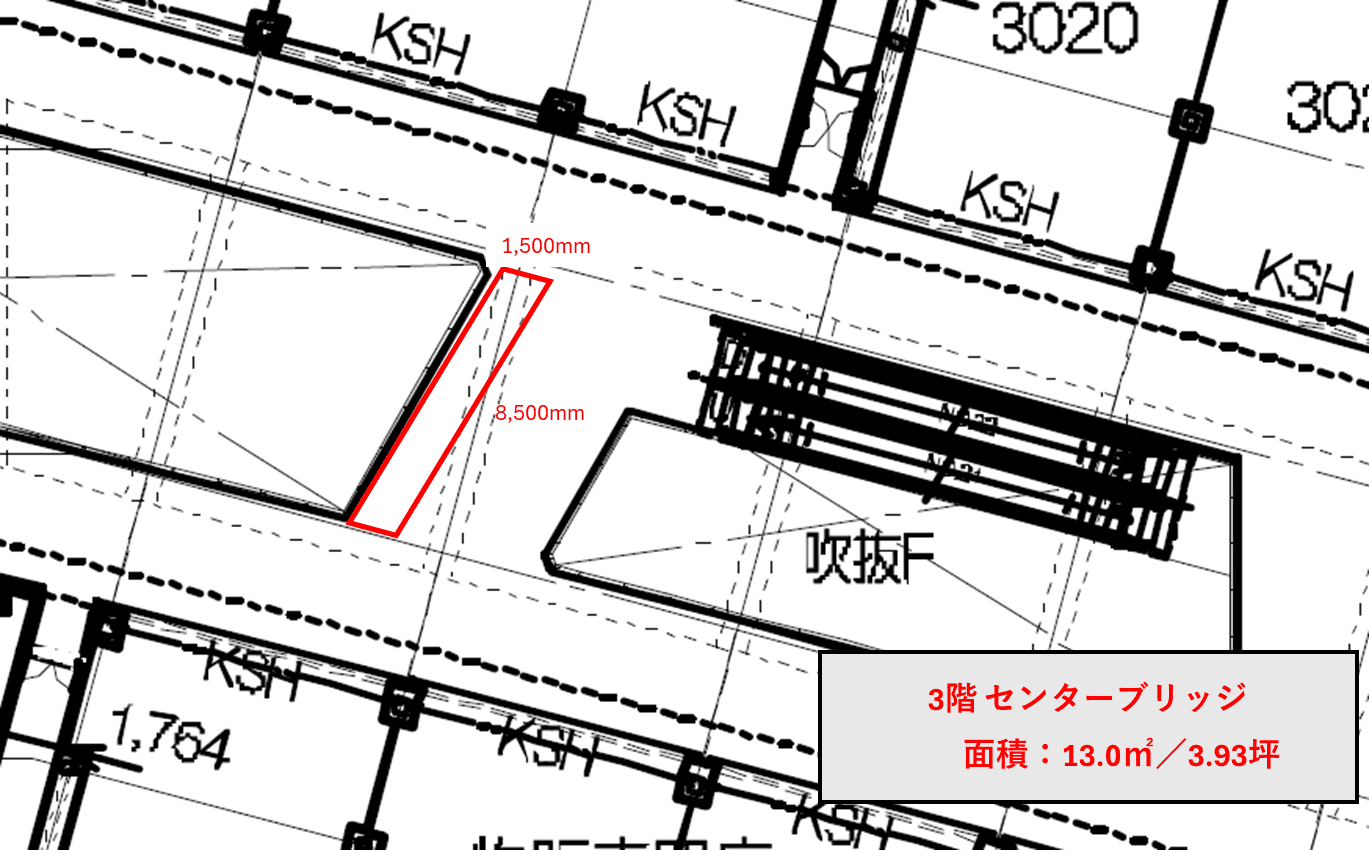 3階 センターブリッジ(アスビー前)の図面・フロアマップ1