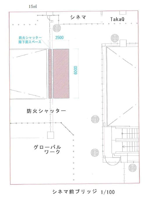 シネマ前ブリッジの図面・フロアマップ1