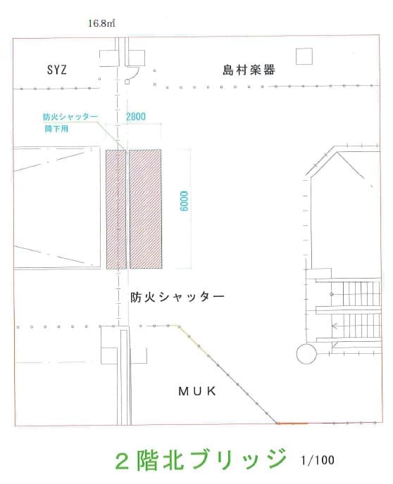 北ブリッジの図面・フロアマップ1