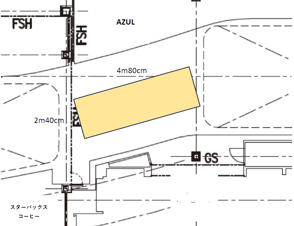 スターバックス前の図面・フロアマップ