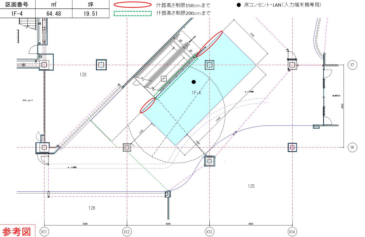 1F サウスコートの図面・フロアマップ