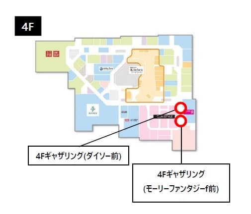 4Fギャザリング(ダイソー前)の図面・フロアマップ1