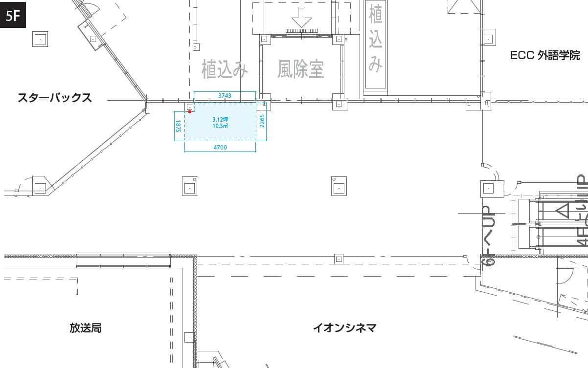 5F イオンシネマ前の図面・フロアマップ