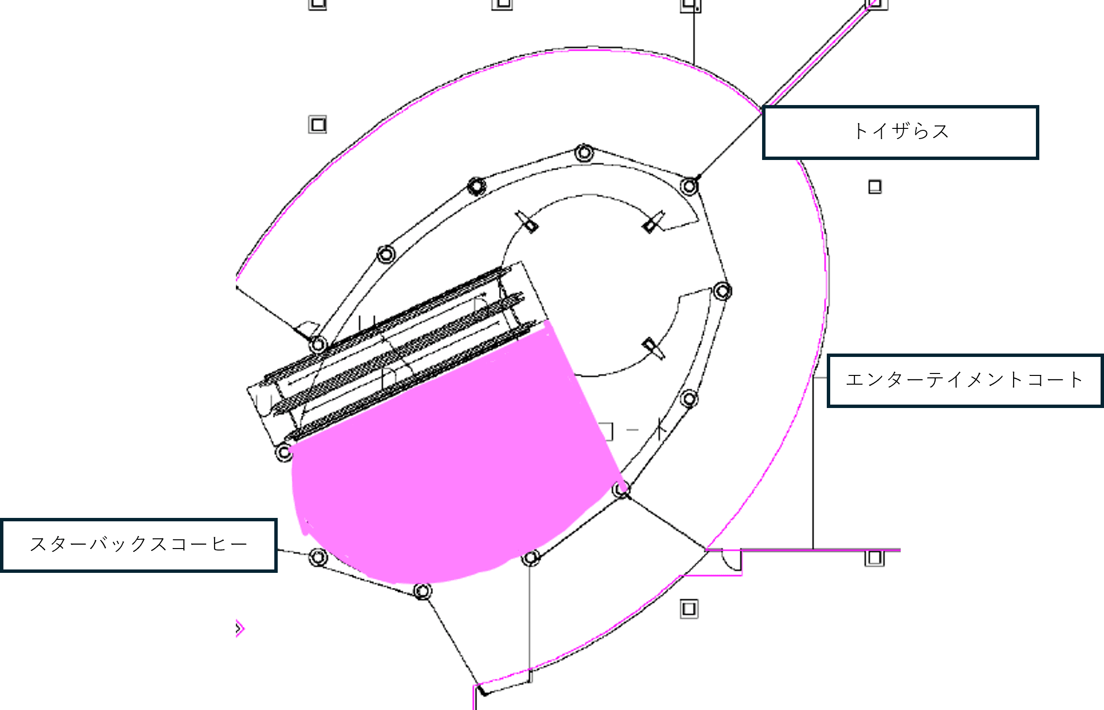 1F エンターテイメントコートの図面・フロアマップ1