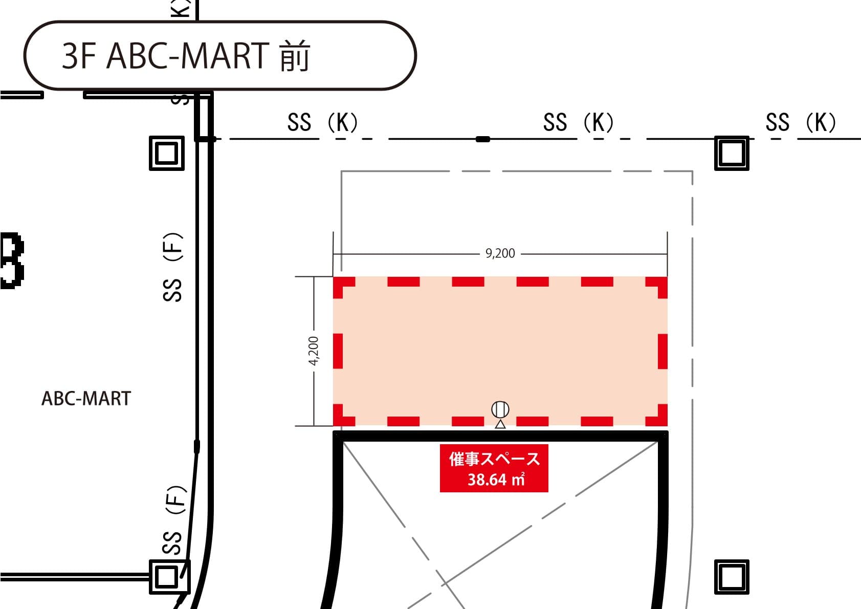 中央ブリッジサウス(ABC-MART前)の図面・フロアマップ