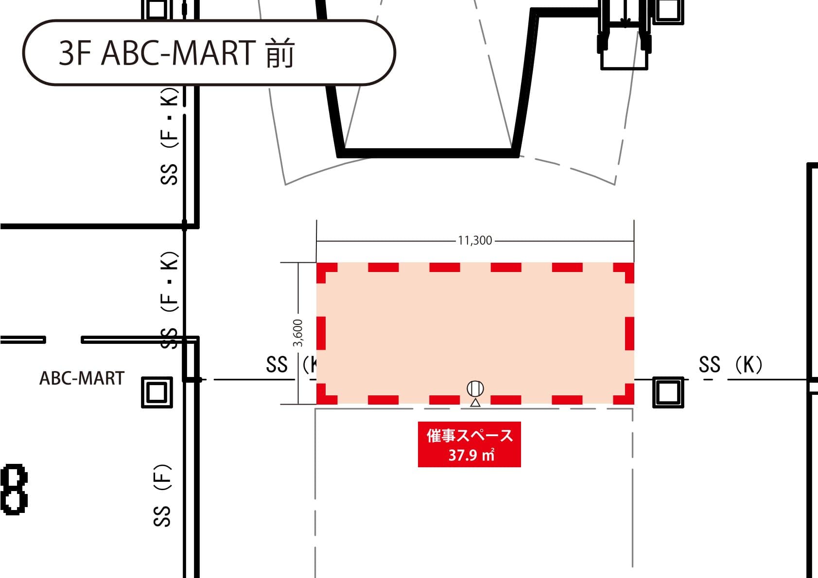 中央ブリッジサウス(ABC-MART前)の図面・フロアマップ